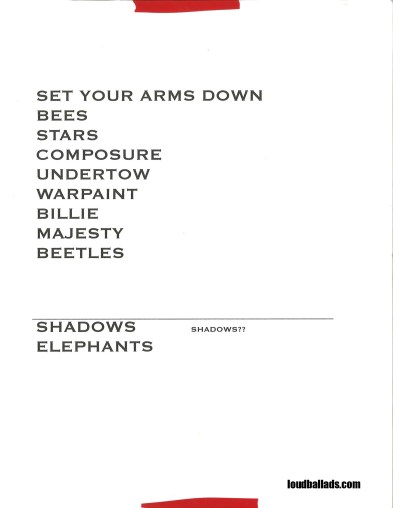 Warpaint setlist April 3, 2011